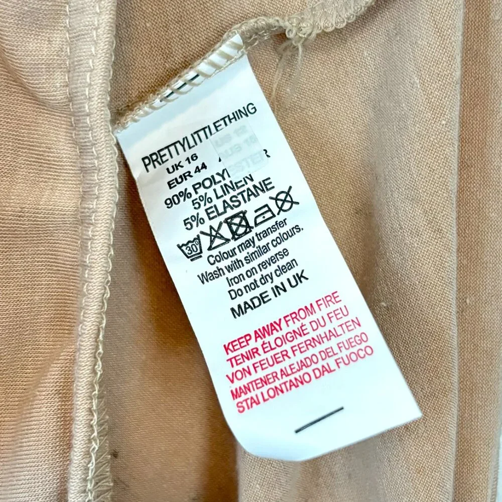 NWT! PrettyLittleThing Speckled Sand Tank Top Bodysuit - Picture 6 of 7